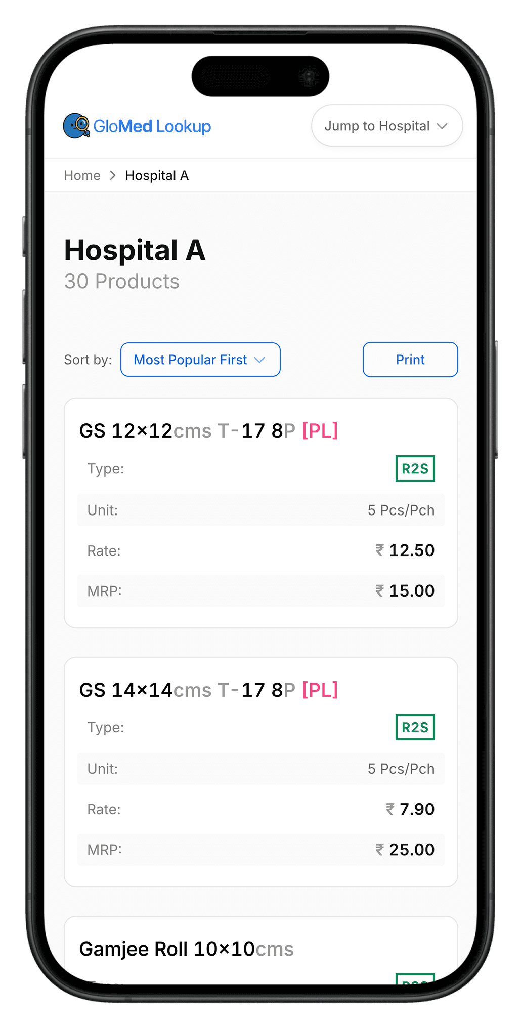 Mobile responsive view